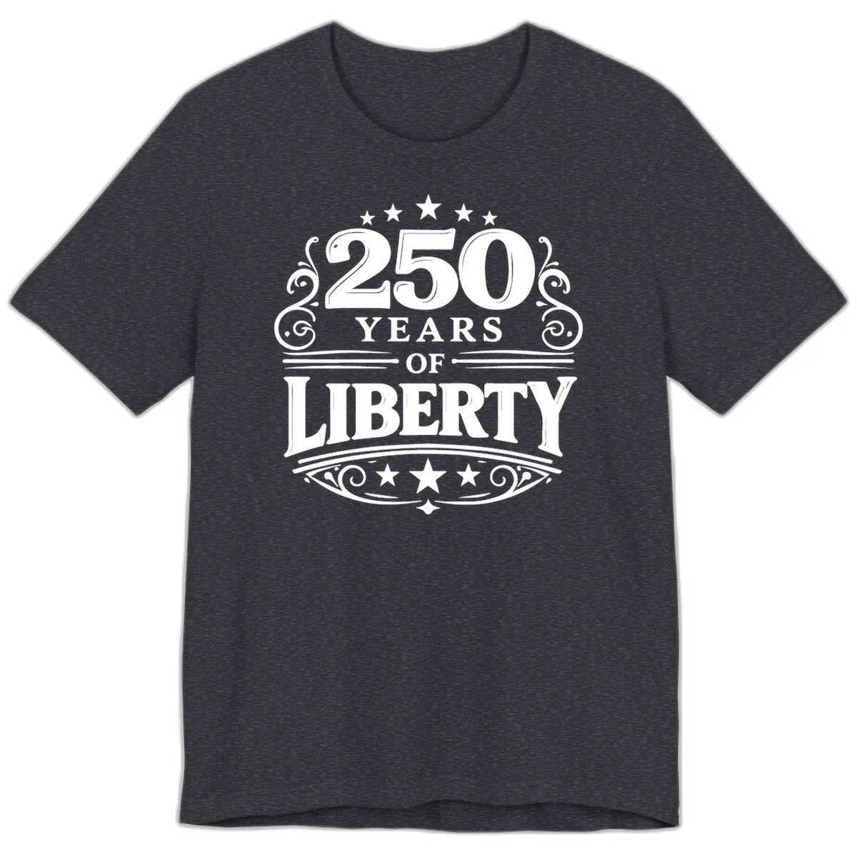 250 Years Of Liberty Celebration Premium T-Shirt in Heather Navy
