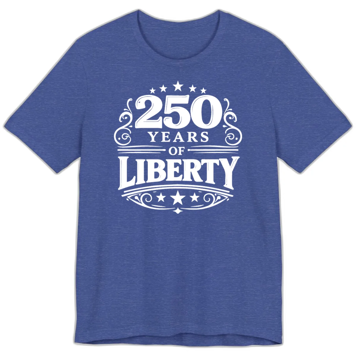 250 Years Of Liberty Celebration Premium T-Shirt in Heather True Royal