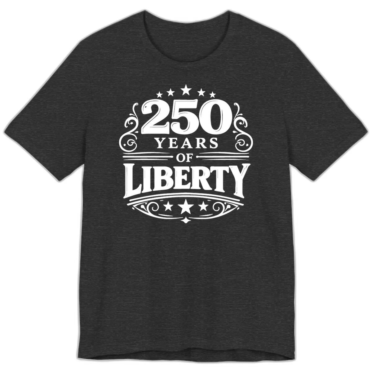 250 Years Of Liberty Celebration Premium T-Shirt in Dark Grey Heather