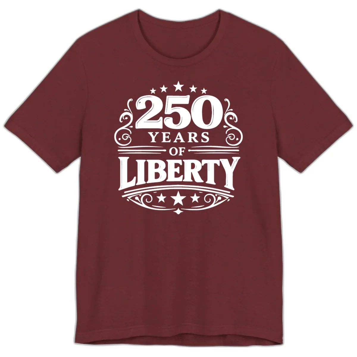 250 Years Of Liberty Celebration Premium T-Shirt in Heather Cardinal