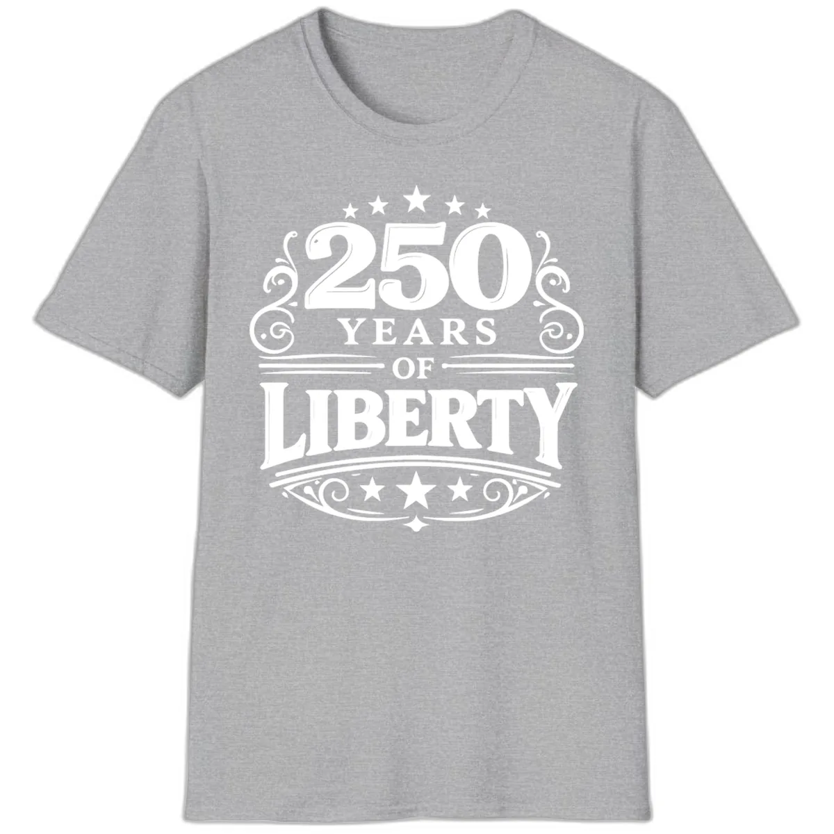 250 Years Of Liberty Celebration T-Shirt in Sport Grey