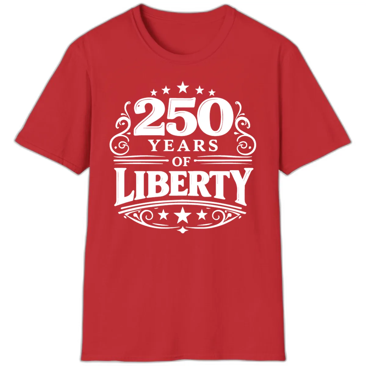 250 Years Of Liberty Celebration T-Shirt in Red