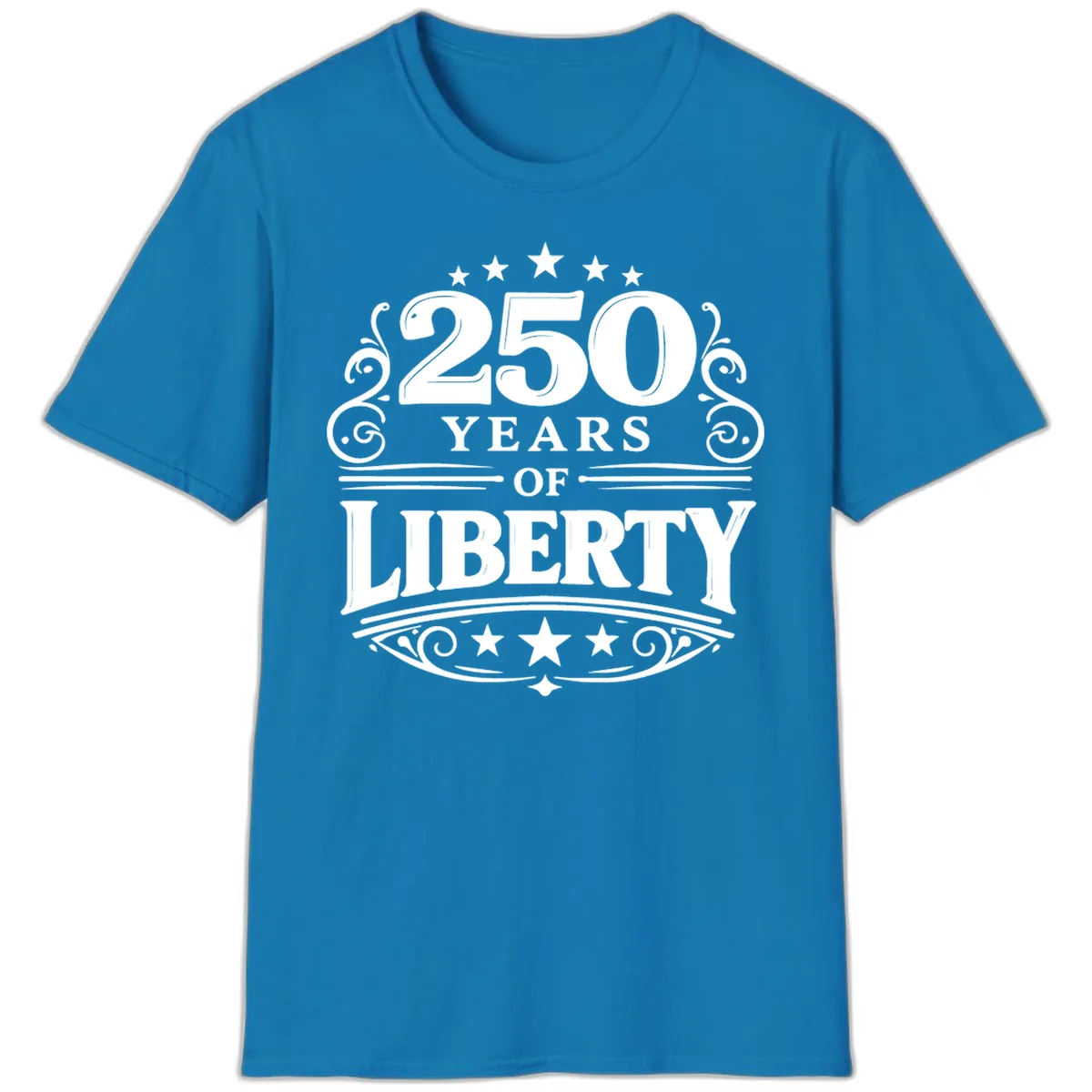 250 Years Of Liberty Celebration T-Shirt in Sapphire