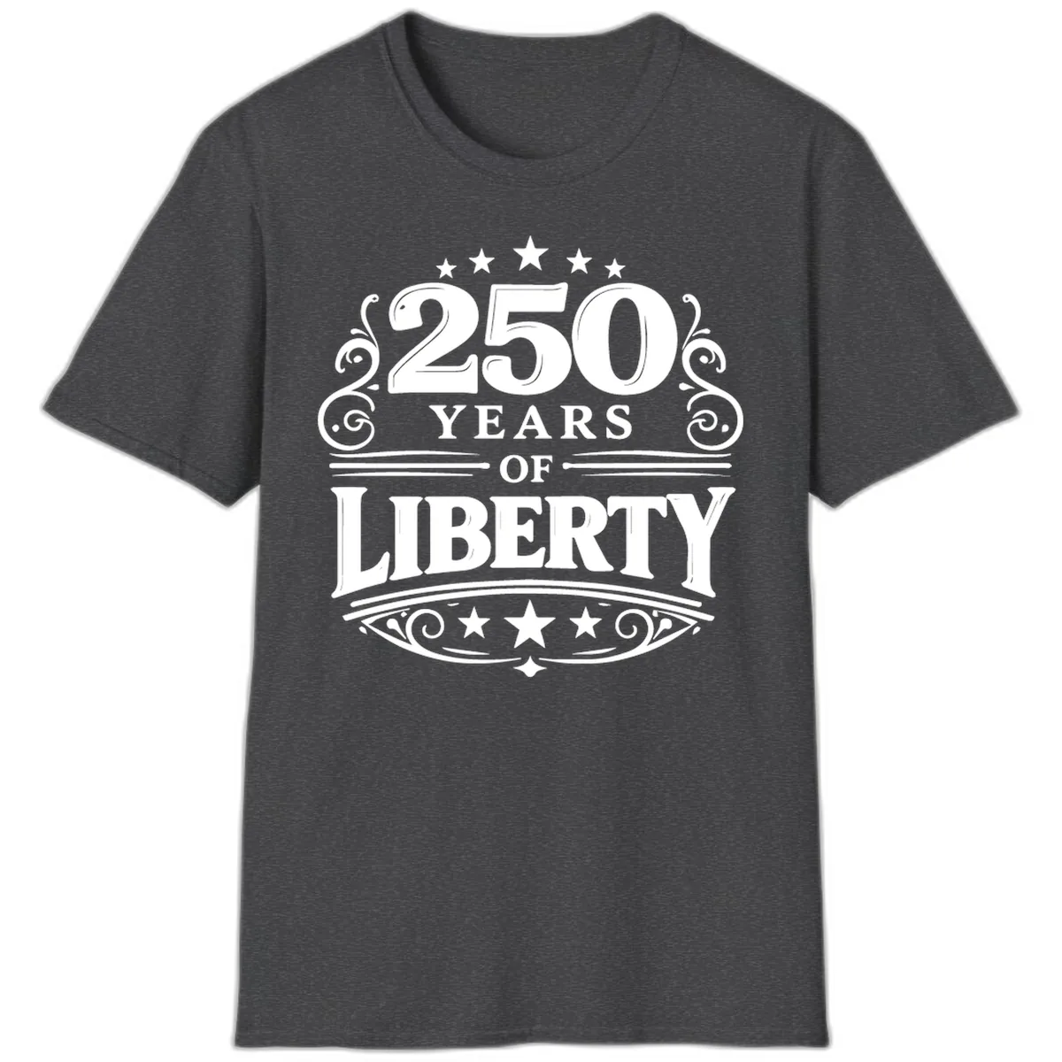 250 Years Of Liberty Celebration T-Shirt in Dark Heather