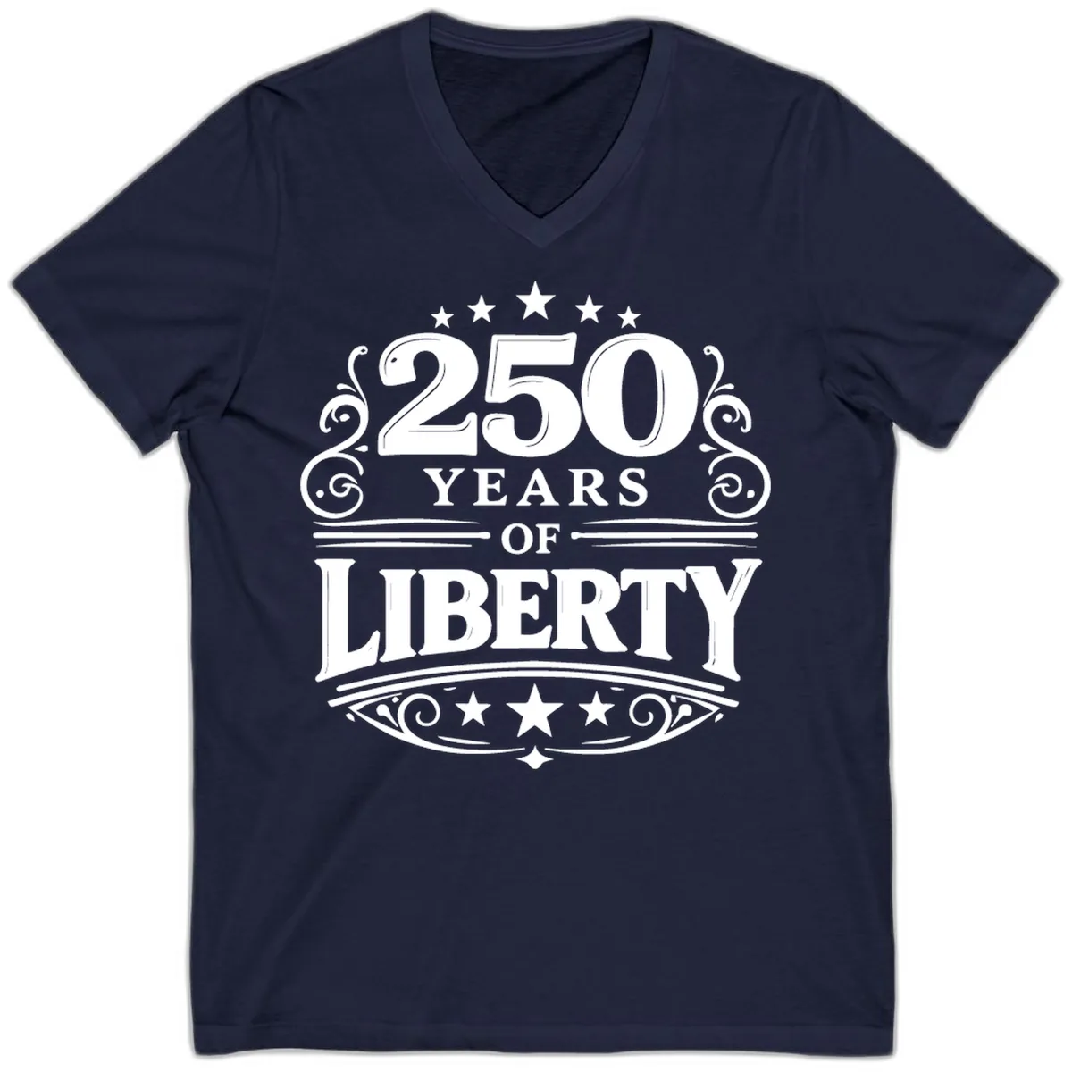 250 Years Of Liberty Celebration V-Neck in Navy