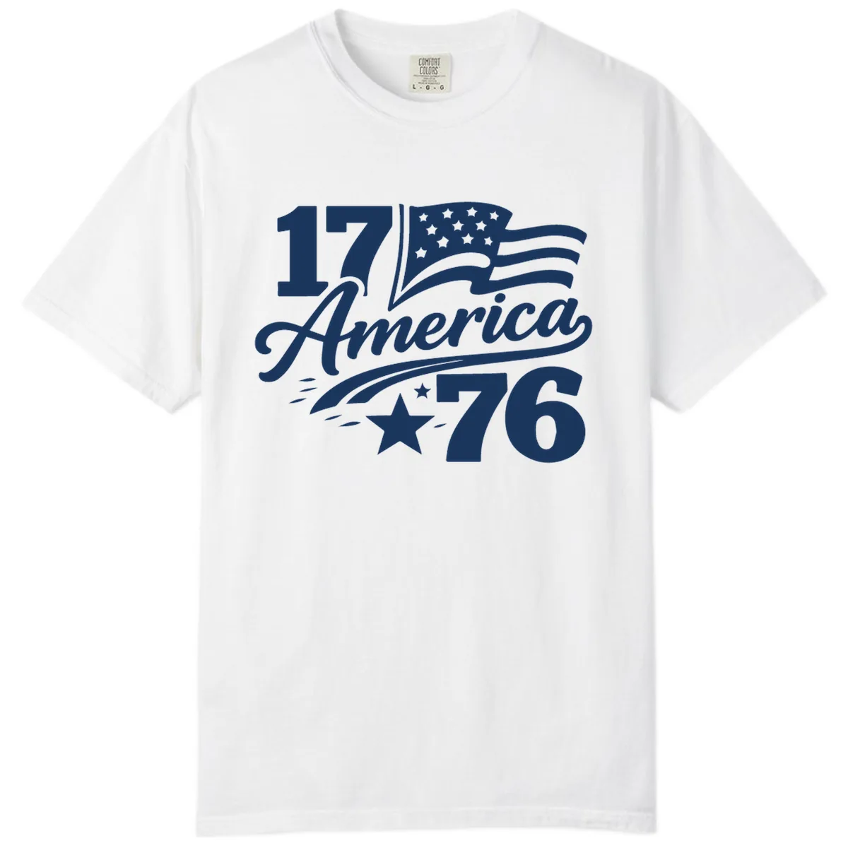 America 1776 Celebration Tee Comfort Color in White