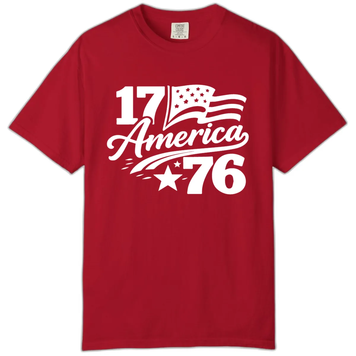 America 1776 Celebration Tee Comfort Color in Red