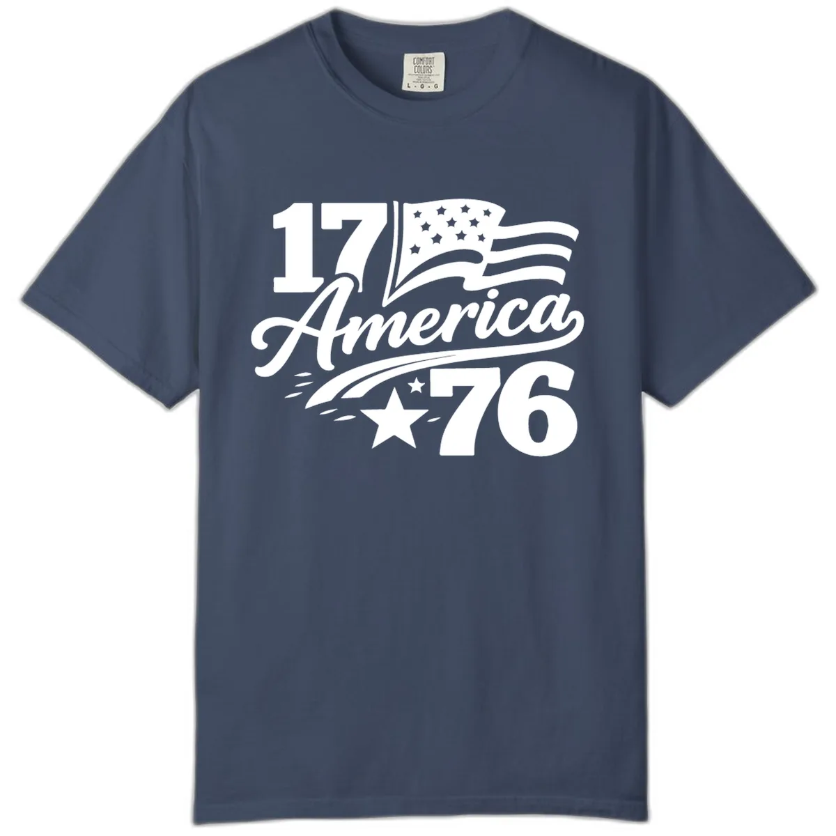 America 1776 Celebration Tee Comfort Color in Midnight