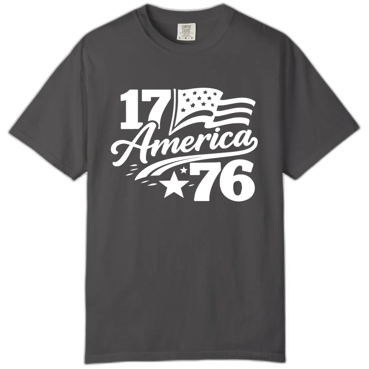America 1776 Celebration Tee Comfort Color in Graphite