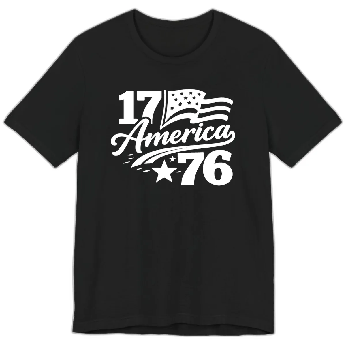 America 1776 Celebration Tee Premium T-Shirt in Black