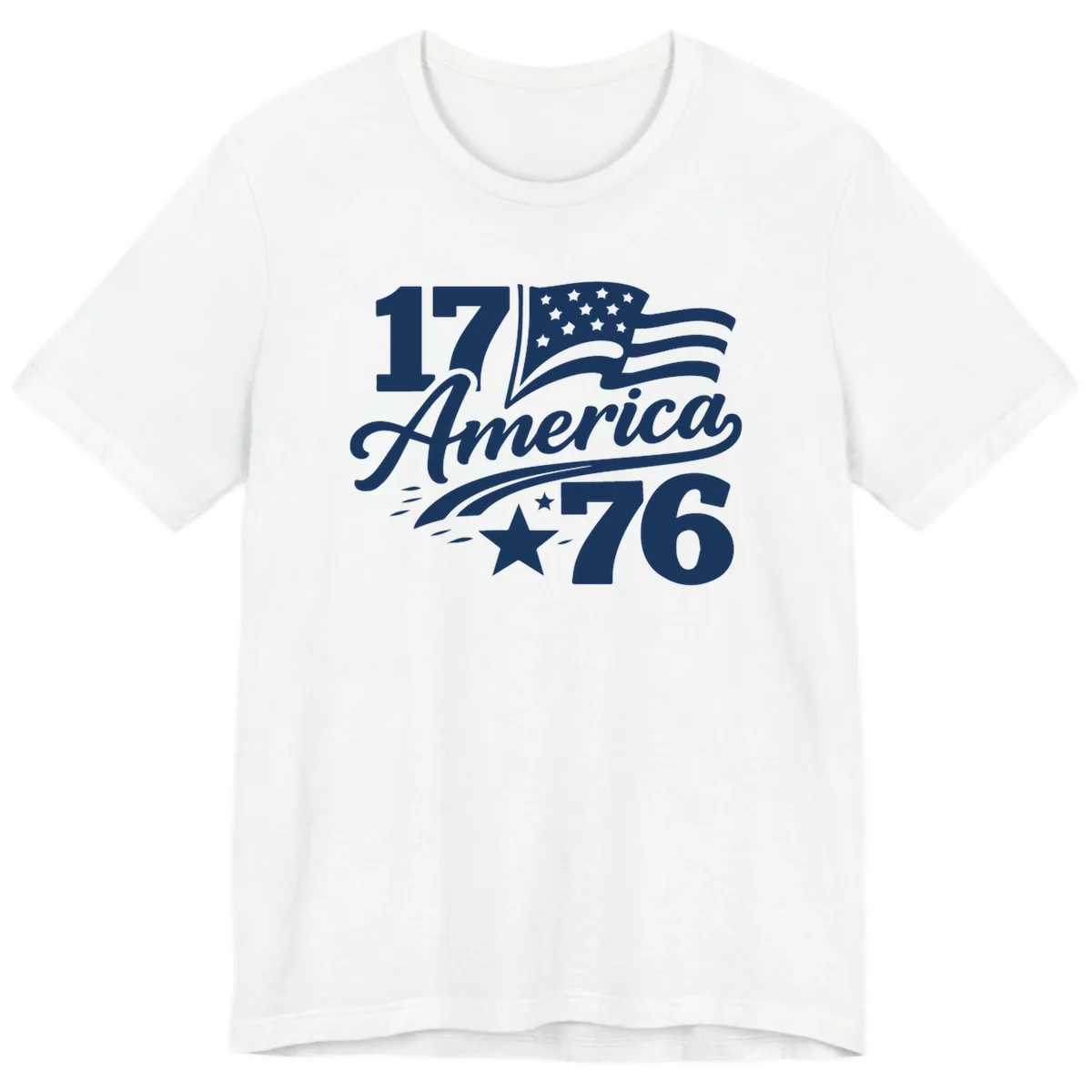 America 1776 Celebration Tee Premium T-Shirt in White