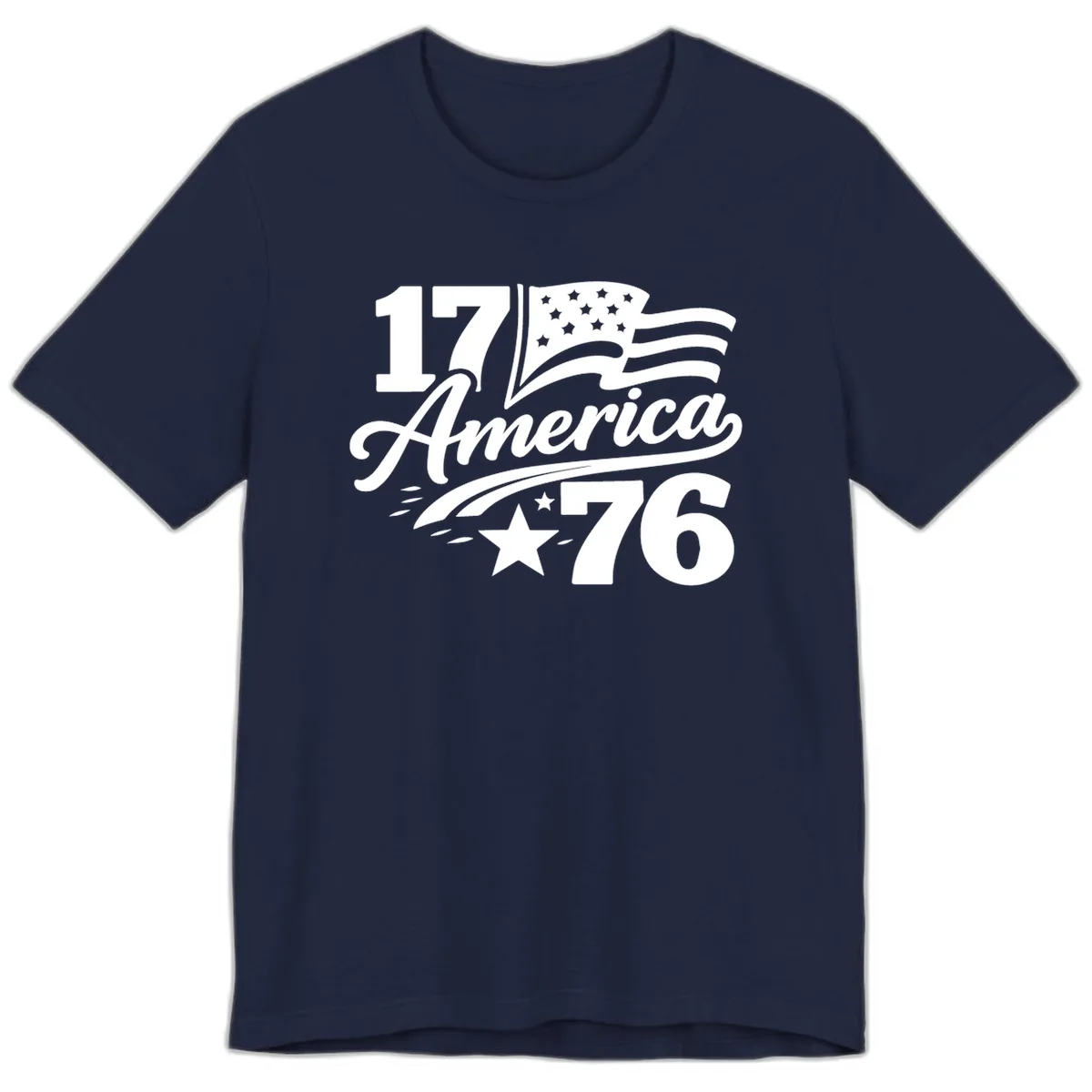 America 1776 Celebration Tee Premium T-Shirt in Navy