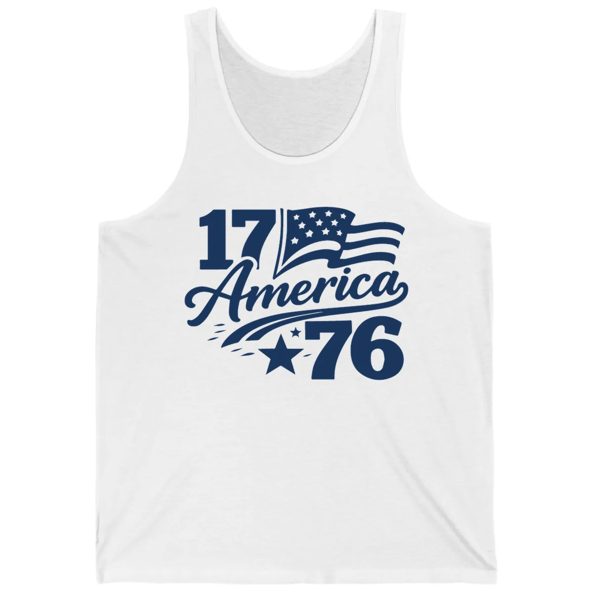 America 1776 Celebration Tee Tank in White