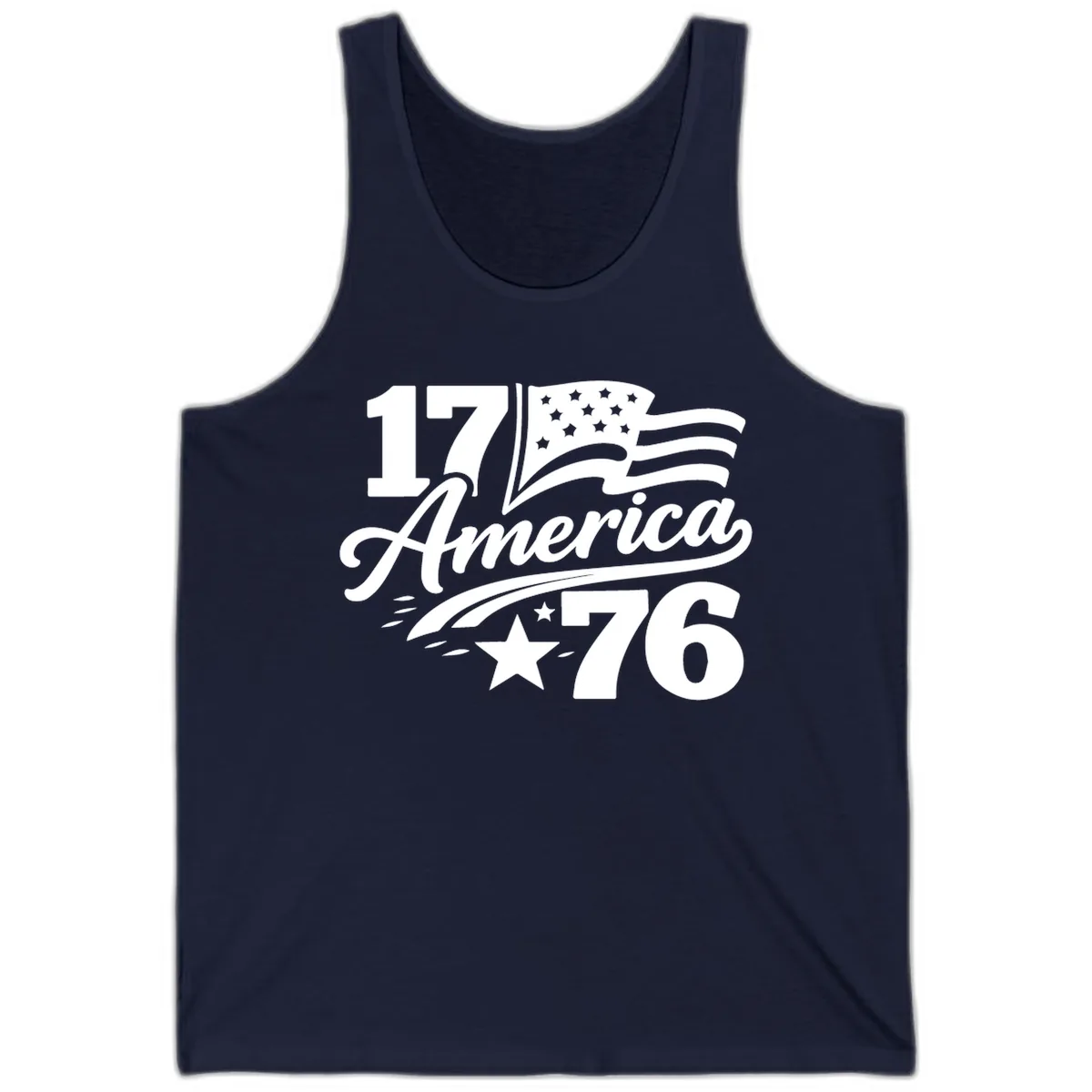 America 1776 Celebration Tee Tank in Navy
