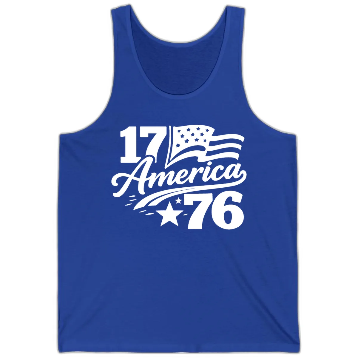 America 1776 Celebration Tee Tank in True Royal