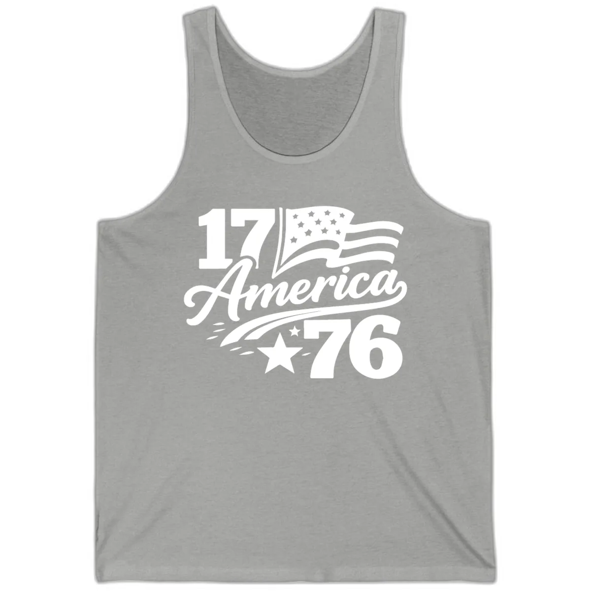 America 1776 Celebration Tee Tank in Athletic Heather