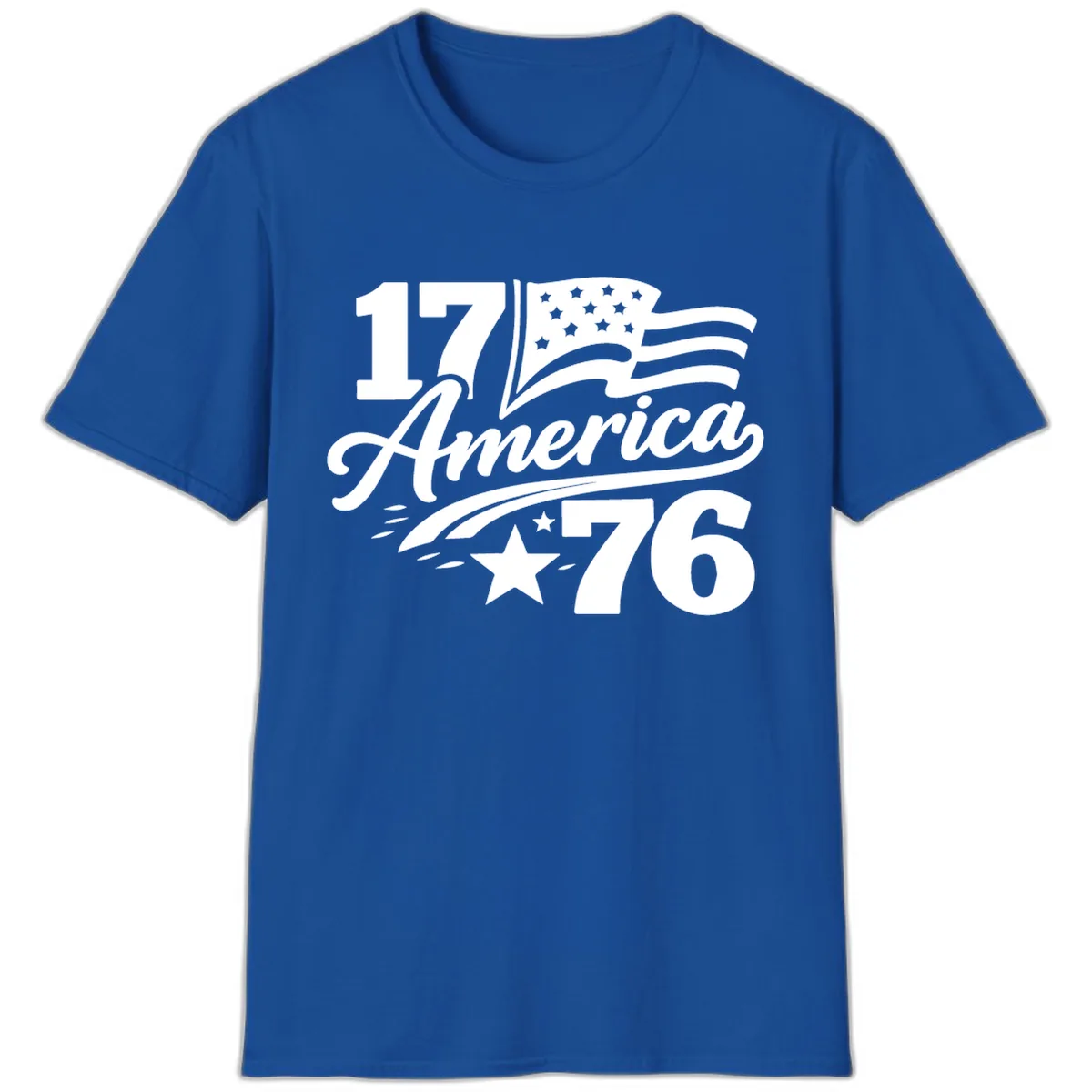 America 1776 Celebration Tee T-Shirt in Royal