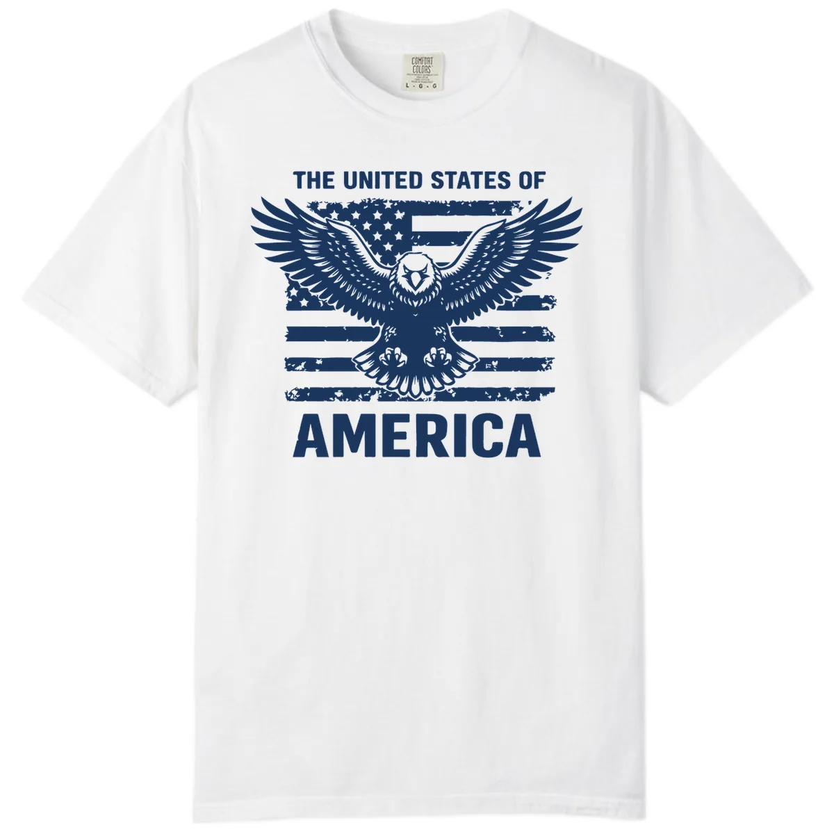 American Eagle Flag Celebration Comfort Color in White
