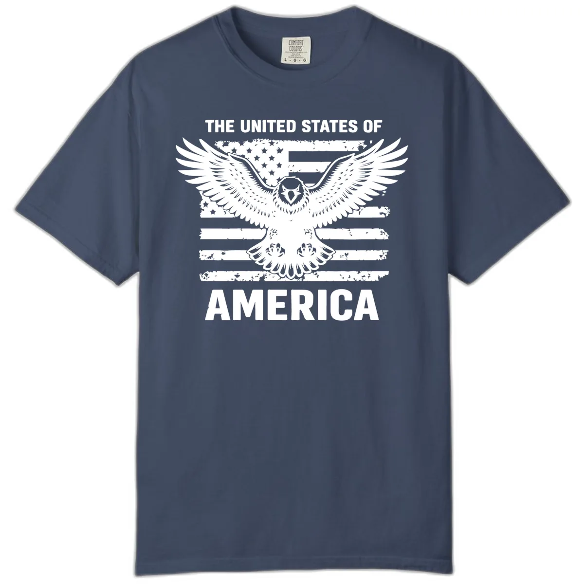 American Eagle Flag Celebration Comfort Color in Midnight
