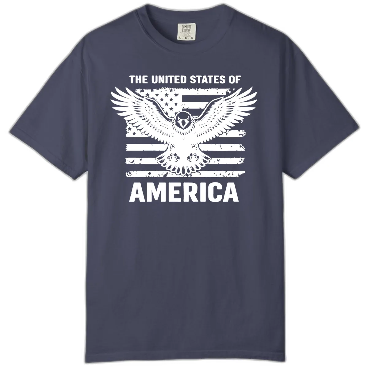 American Eagle Flag Celebration Comfort Color in Denim
