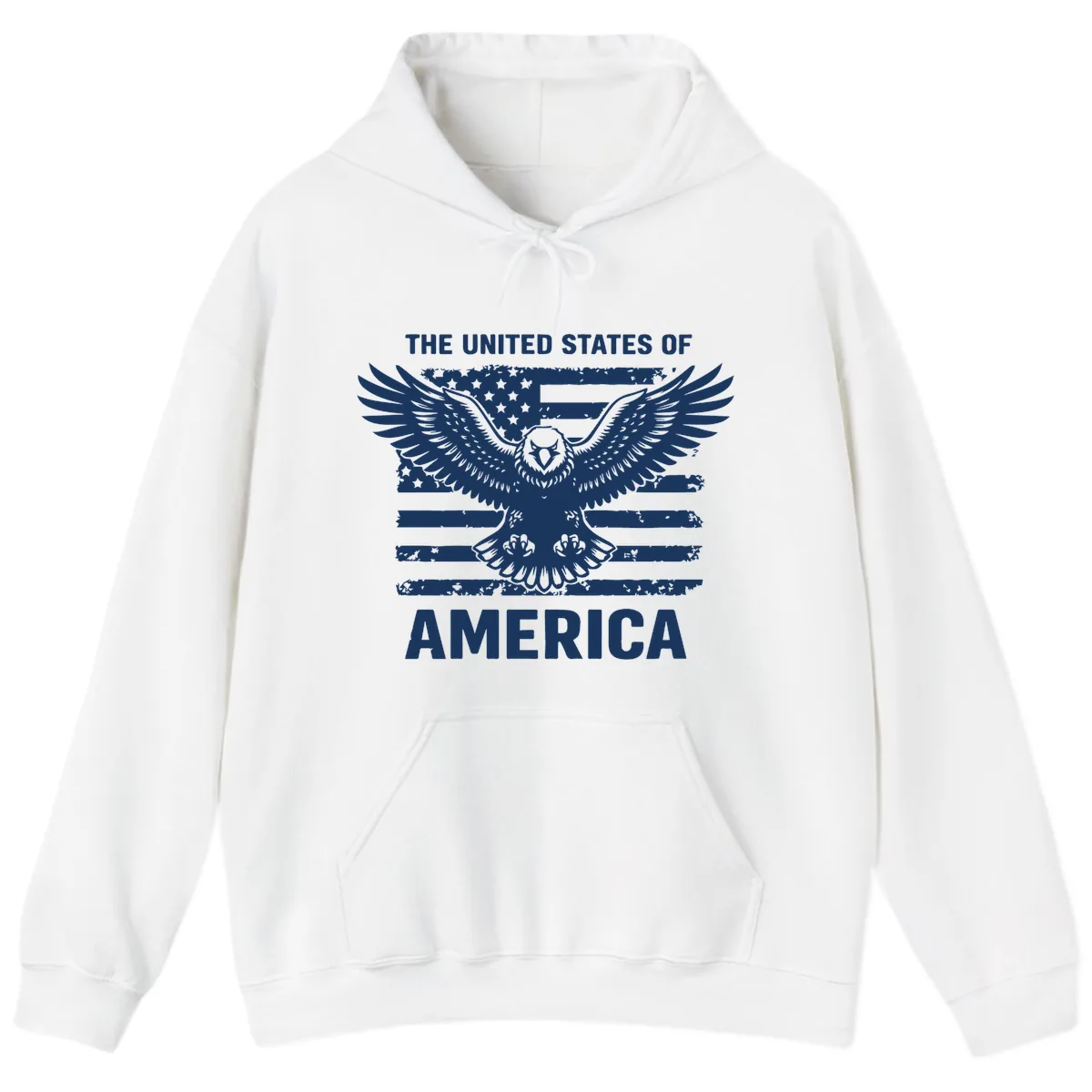 American Eagle Flag Celebration Hoodie in White