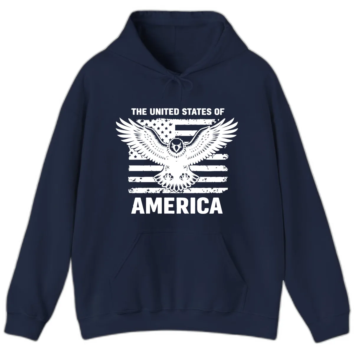 American Eagle Flag Celebration Hoodie in Navy