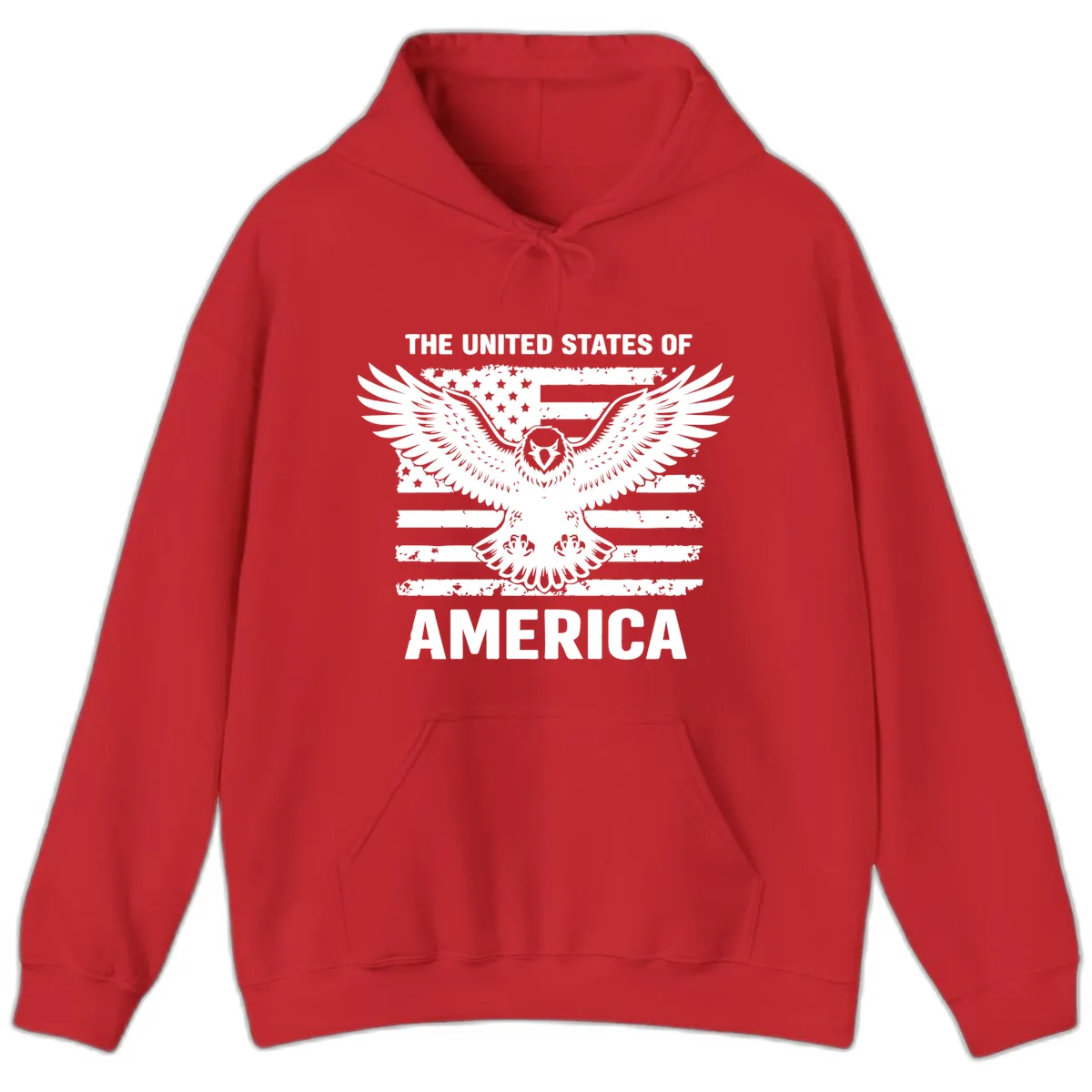 American Eagle Flag Celebration Hoodie in Red