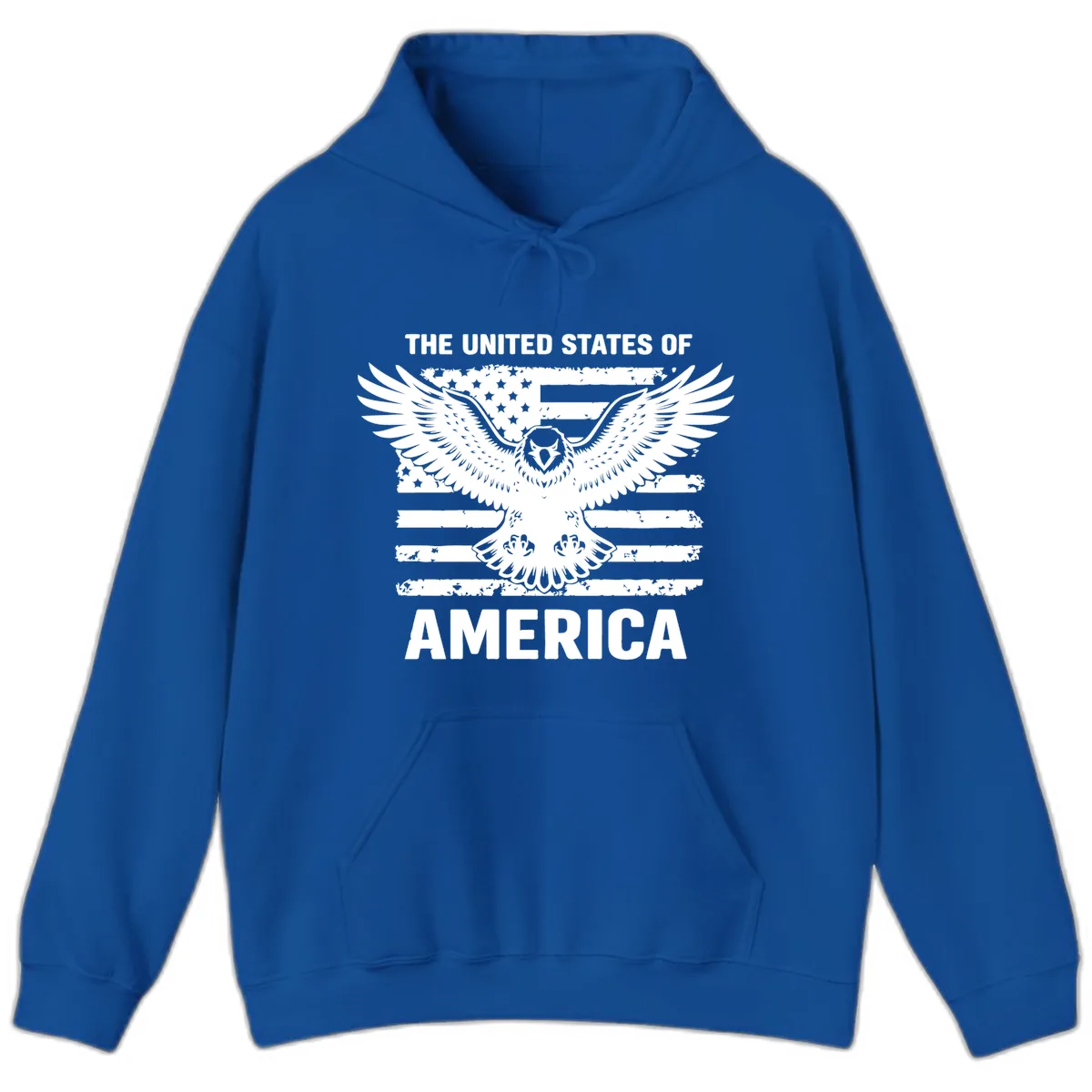 American Eagle Flag Celebration Hoodie in Royal