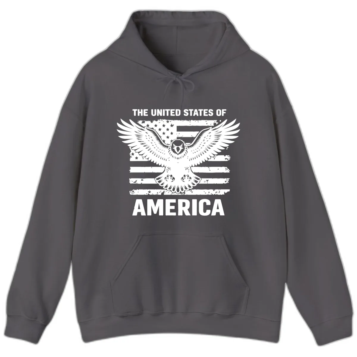 American Eagle Flag Celebration Hoodie in Charcoal