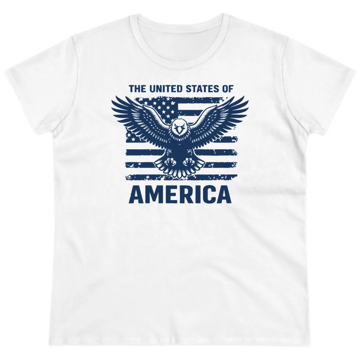 American Eagle Flag Celebration Ladies Tee in White