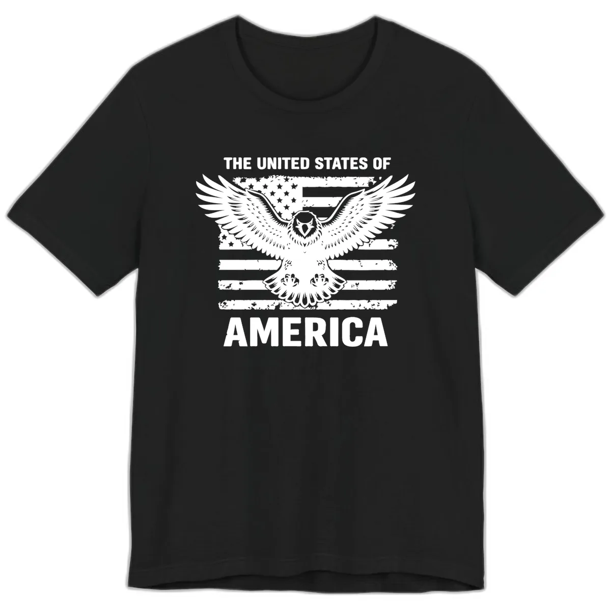 American Eagle Flag Celebration Premium T-Shirt in Black