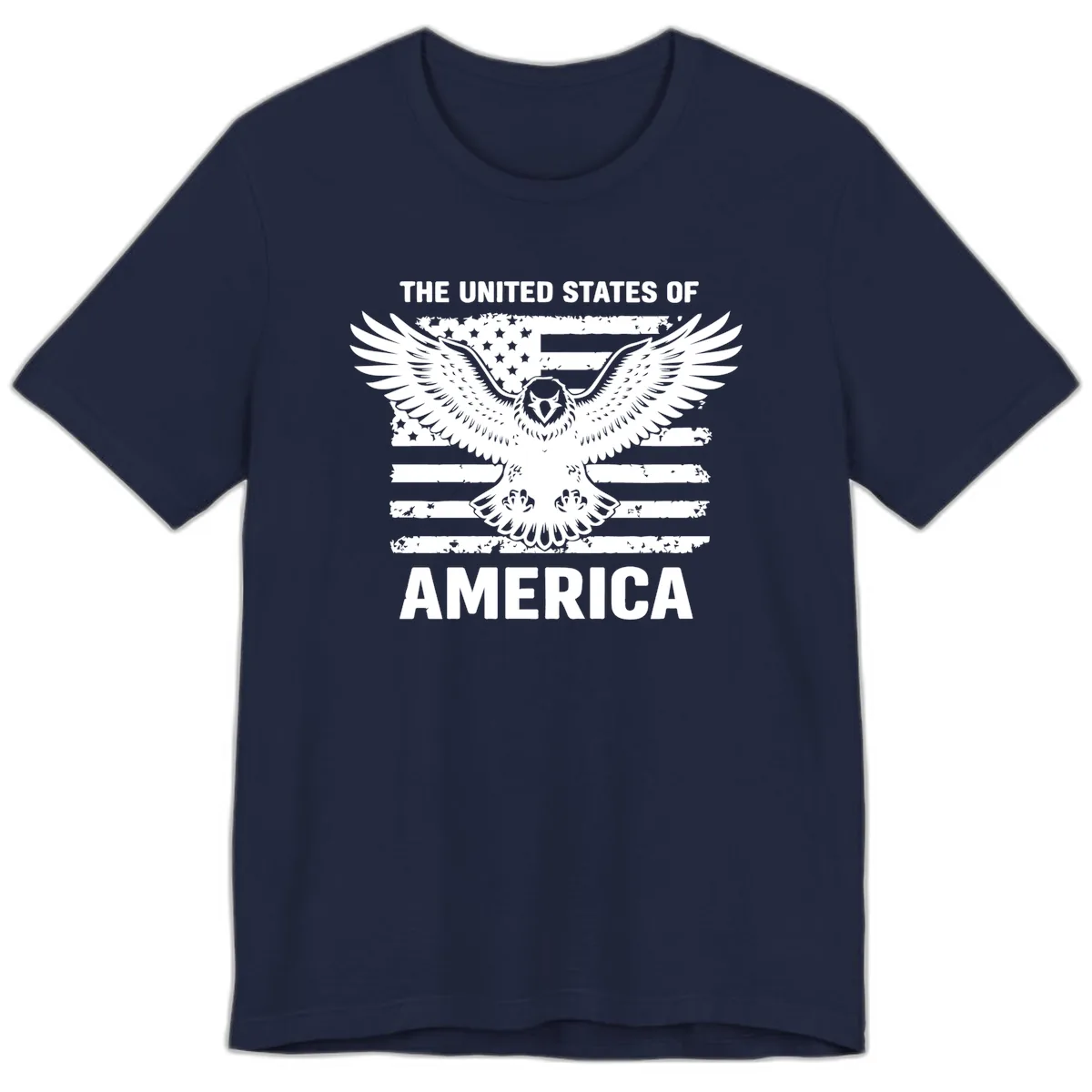American Eagle Flag Celebration Premium T-Shirt in Navy