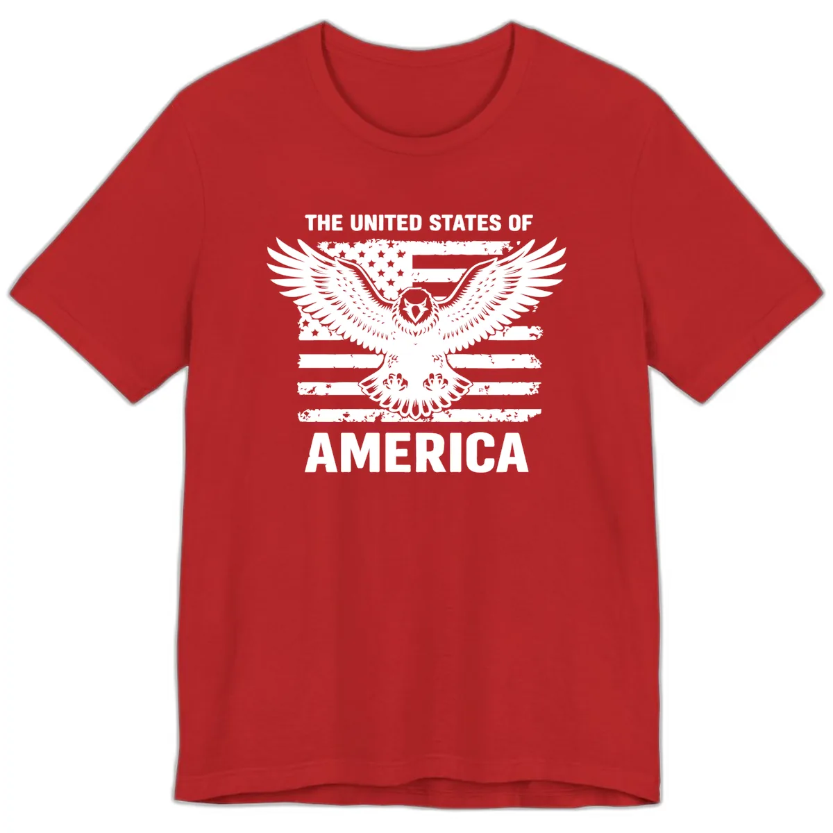 American Eagle Flag Celebration Premium T-Shirt in Red