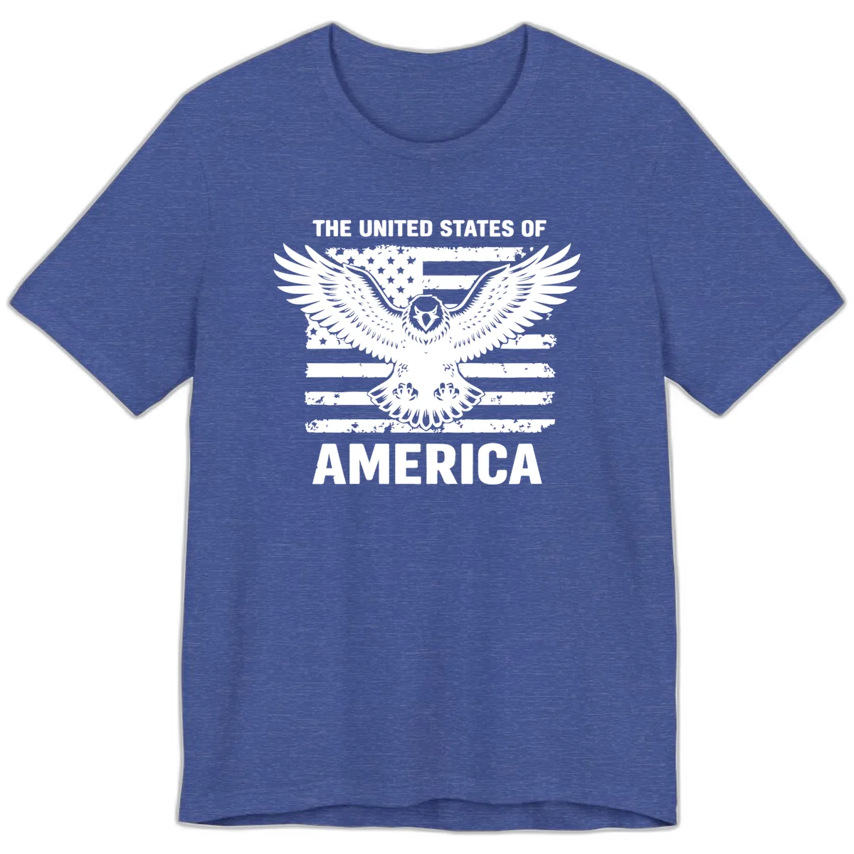 American Eagle Flag Celebration Premium T-Shirt in Heather True Royal