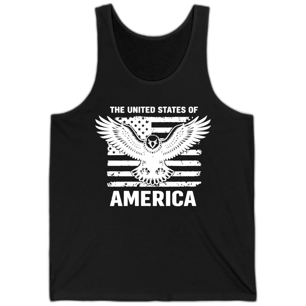American Eagle Flag Celebration Tank in Black