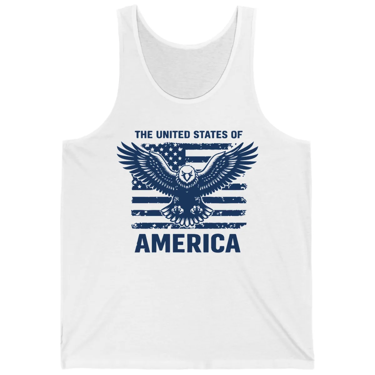 American Eagle Flag Celebration Tank in White