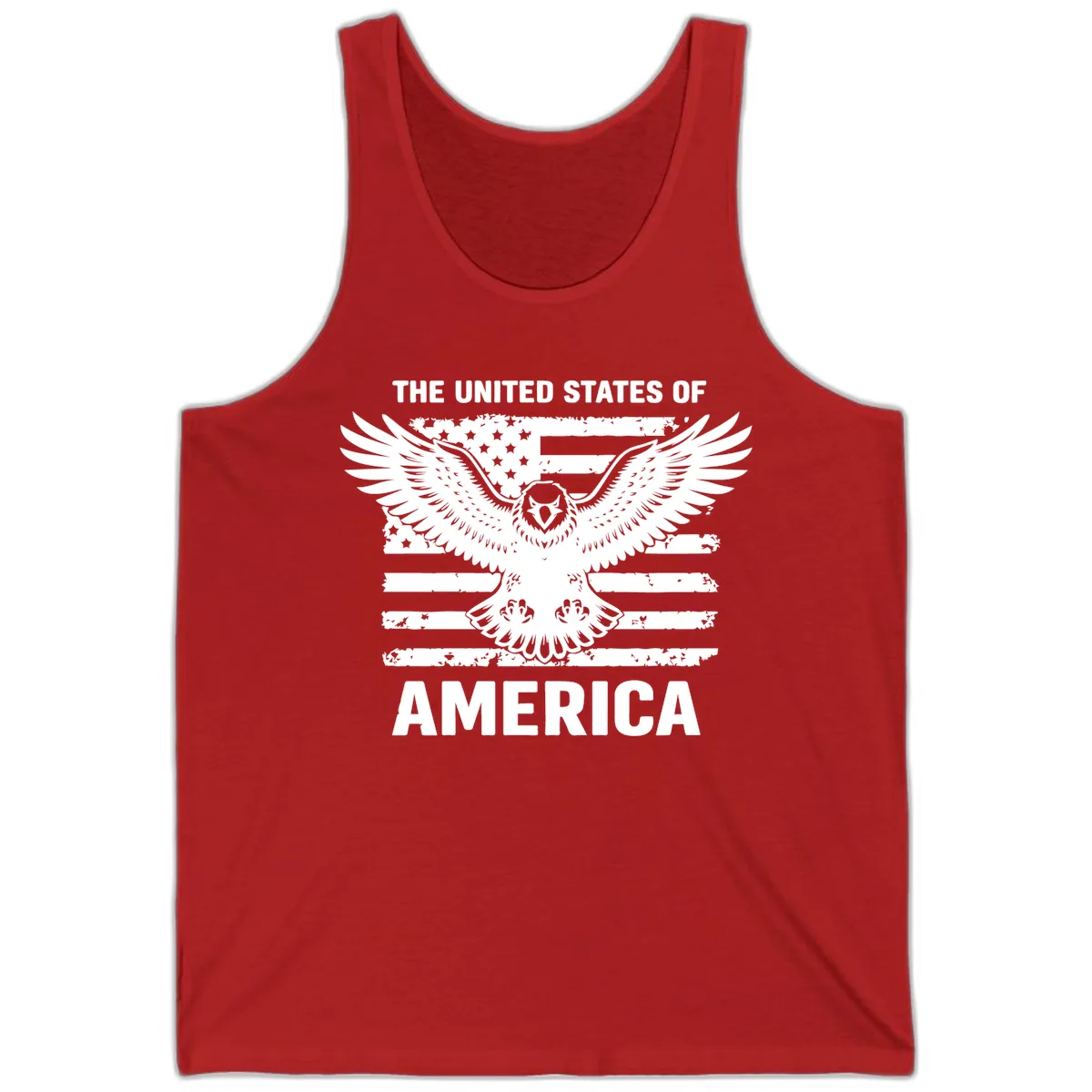 American Eagle Flag Celebration Tank in Red