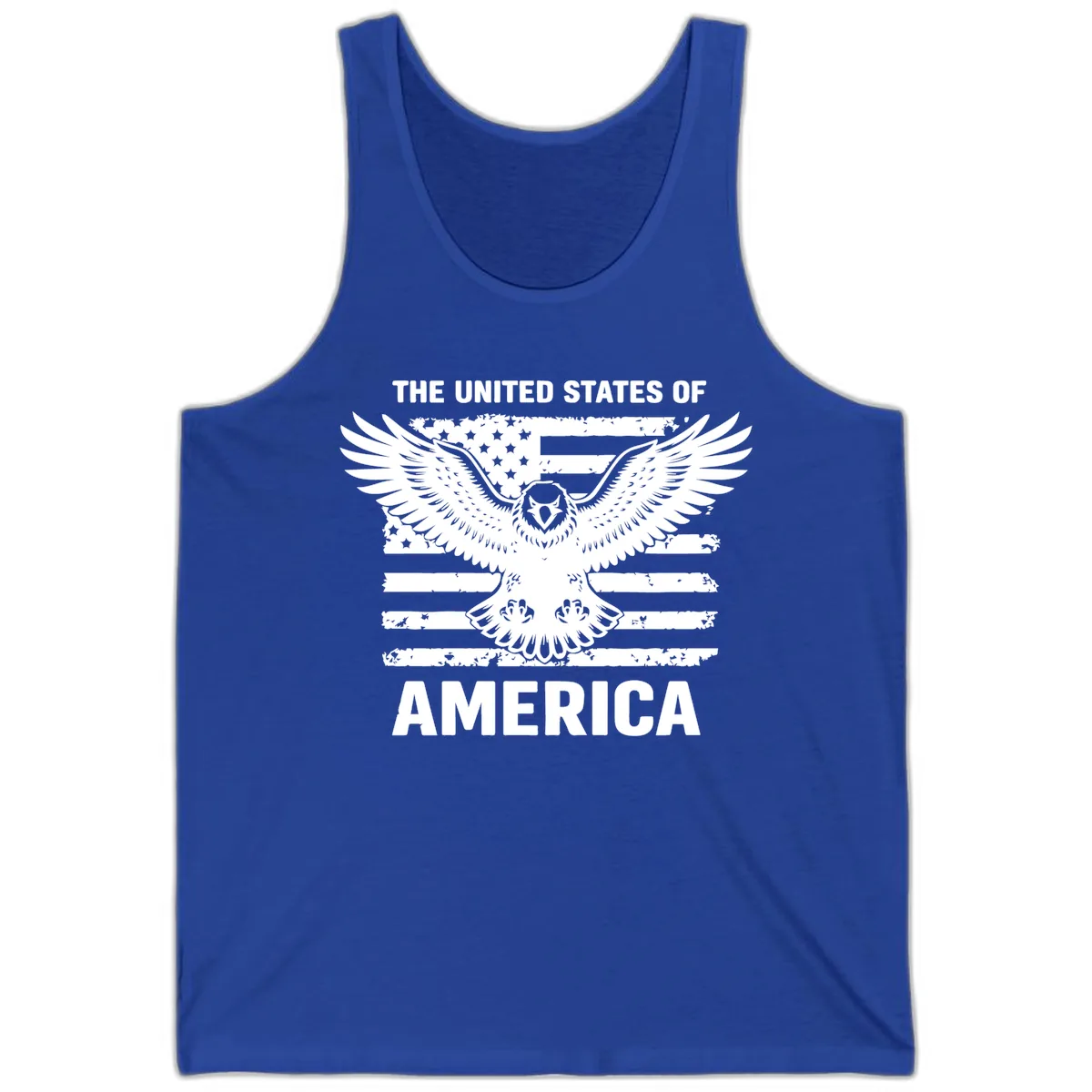 American Eagle Flag Celebration Tank in True Royal