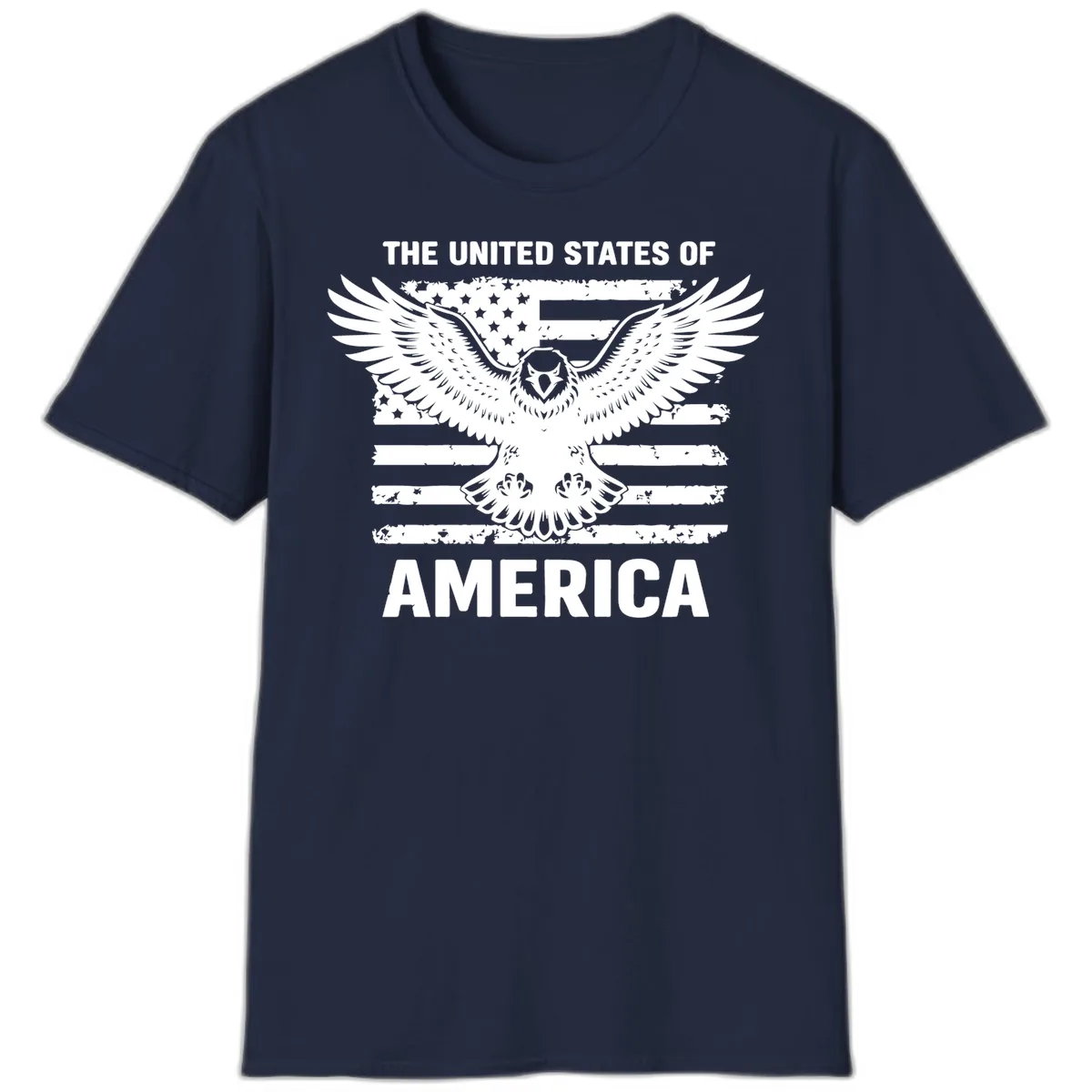 American Eagle Flag Celebration T-Shirt in Navy