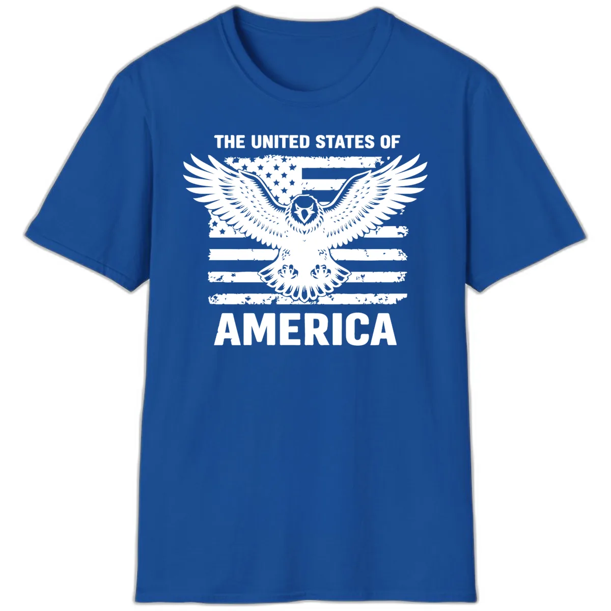 American Eagle Flag Celebration T-Shirt in Royal