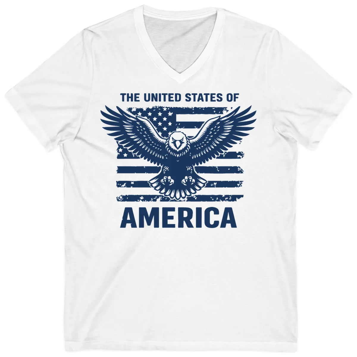 American Eagle Flag Celebration V-Neck in White