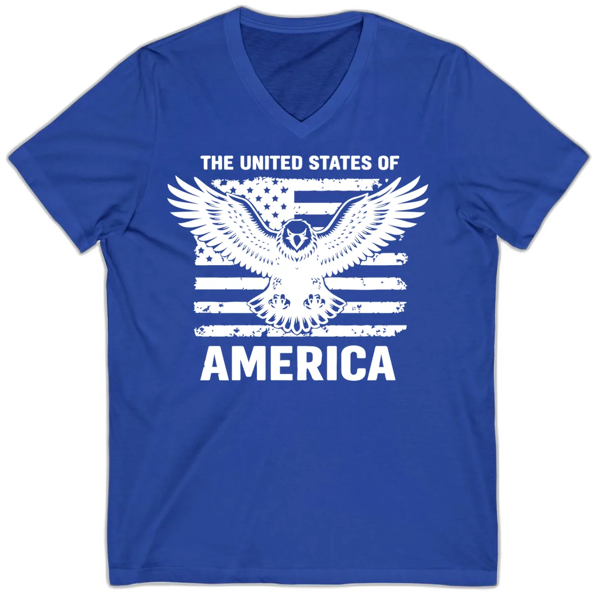 American Eagle Flag Celebration V-Neck in True Royal