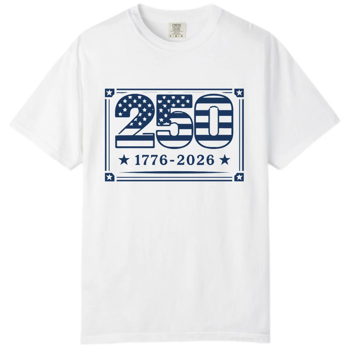 America 250th Anniversary Celebration Comfort Color in White