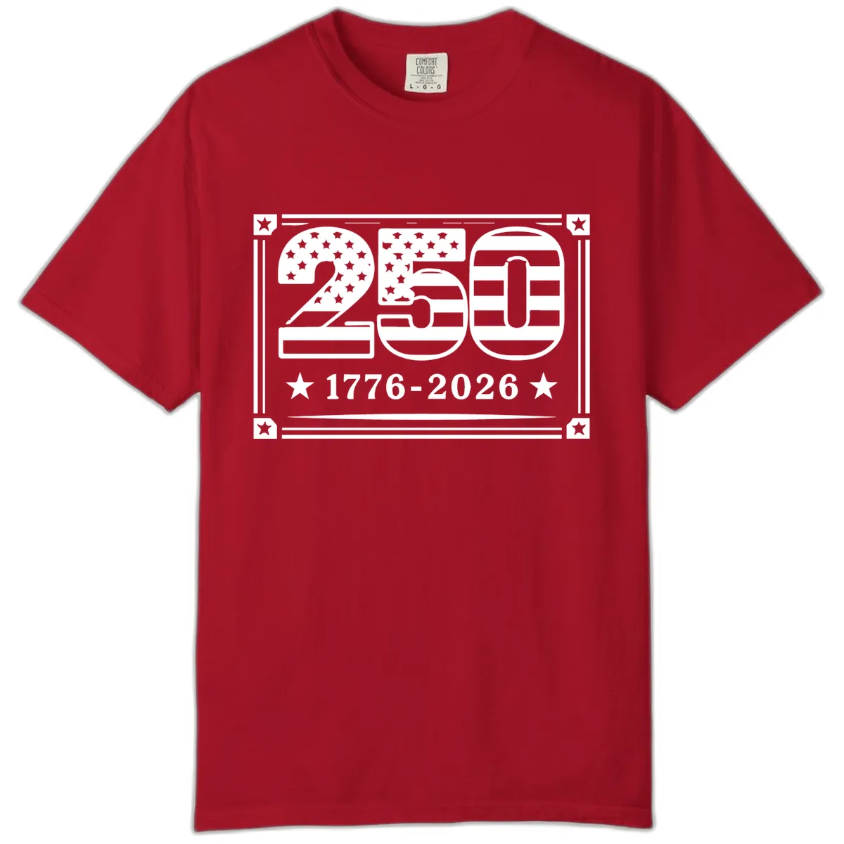 America 250th Anniversary Celebration Comfort Color in Red