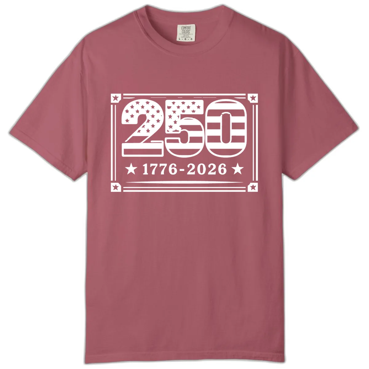 America 250th Anniversary Celebration Comfort Color in Crimson