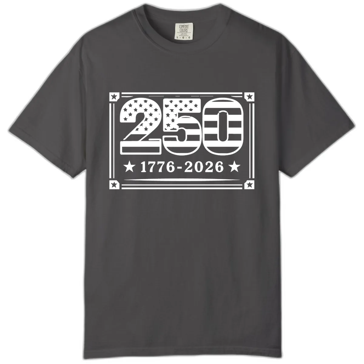 America 250th Anniversary Celebration Comfort Color in Graphite
