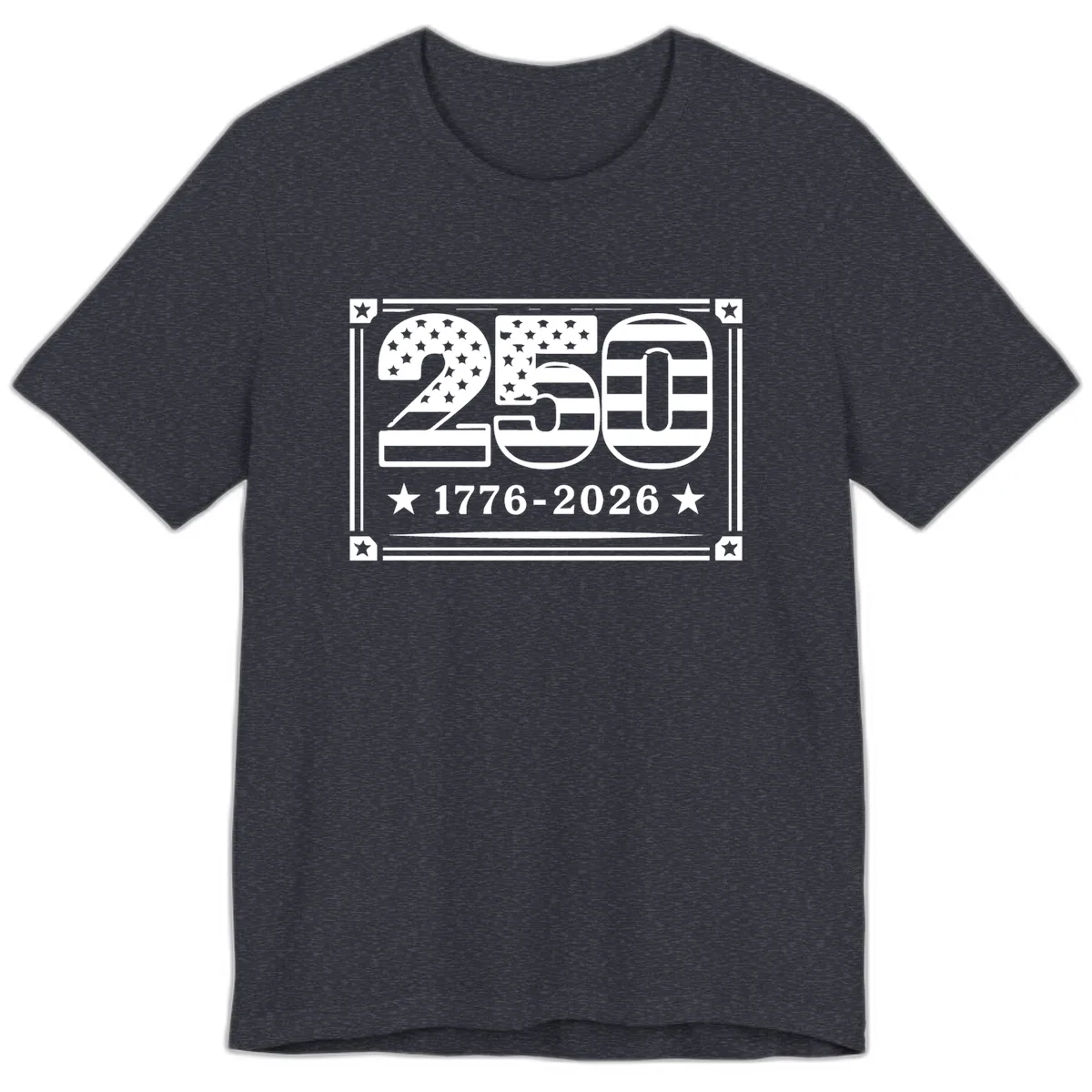 America 250th Anniversary Celebration Premium T-Shirt in Heather Navy