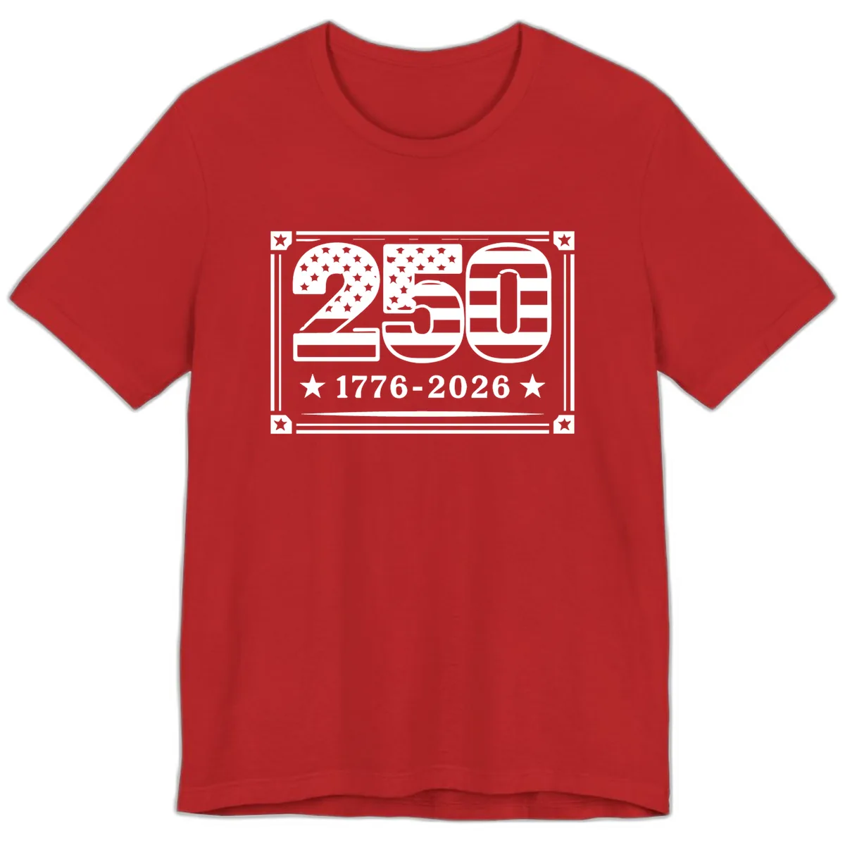 America 250th Anniversary Celebration Premium T-Shirt in Red