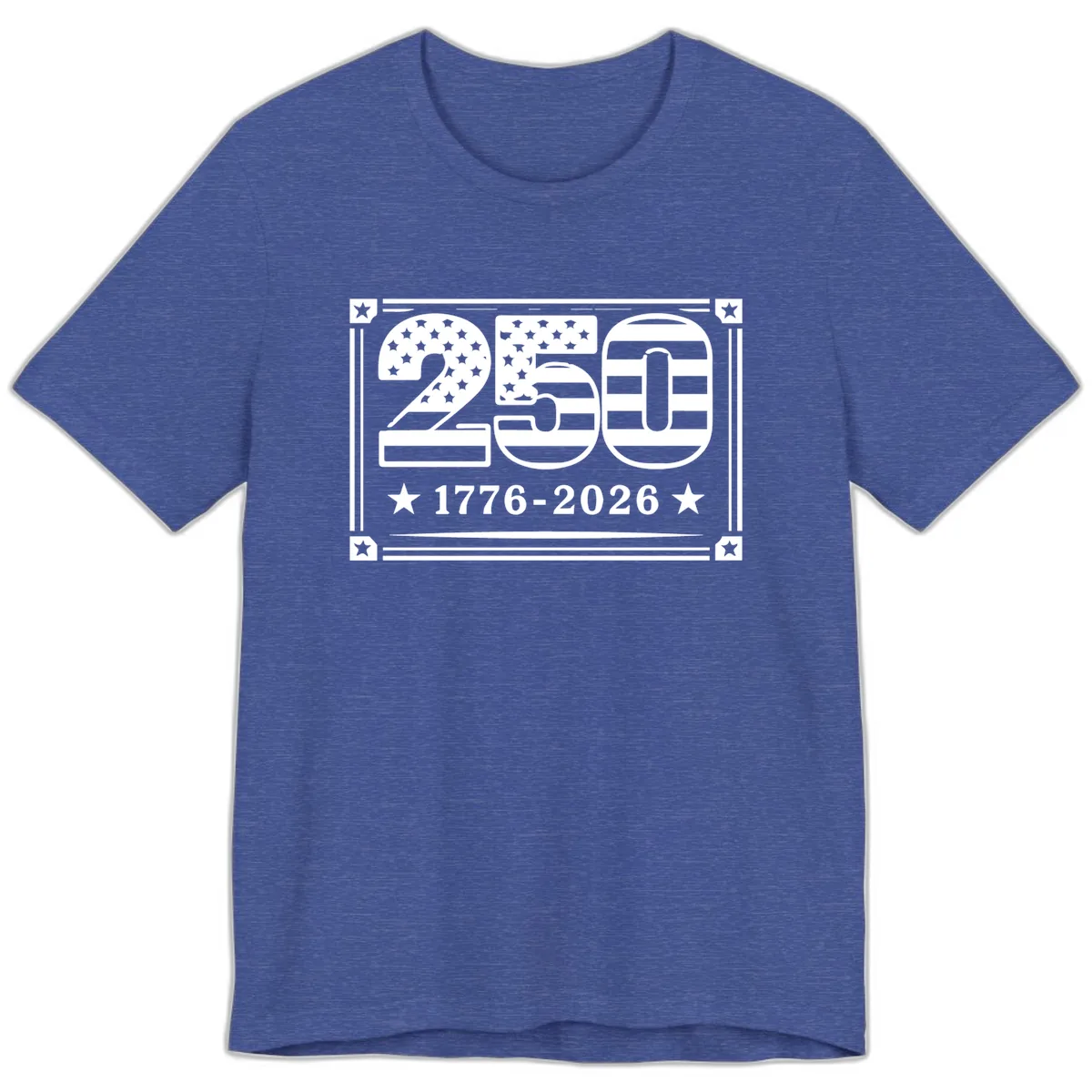 America 250th Anniversary Celebration Premium T-Shirt in Heather True Royal