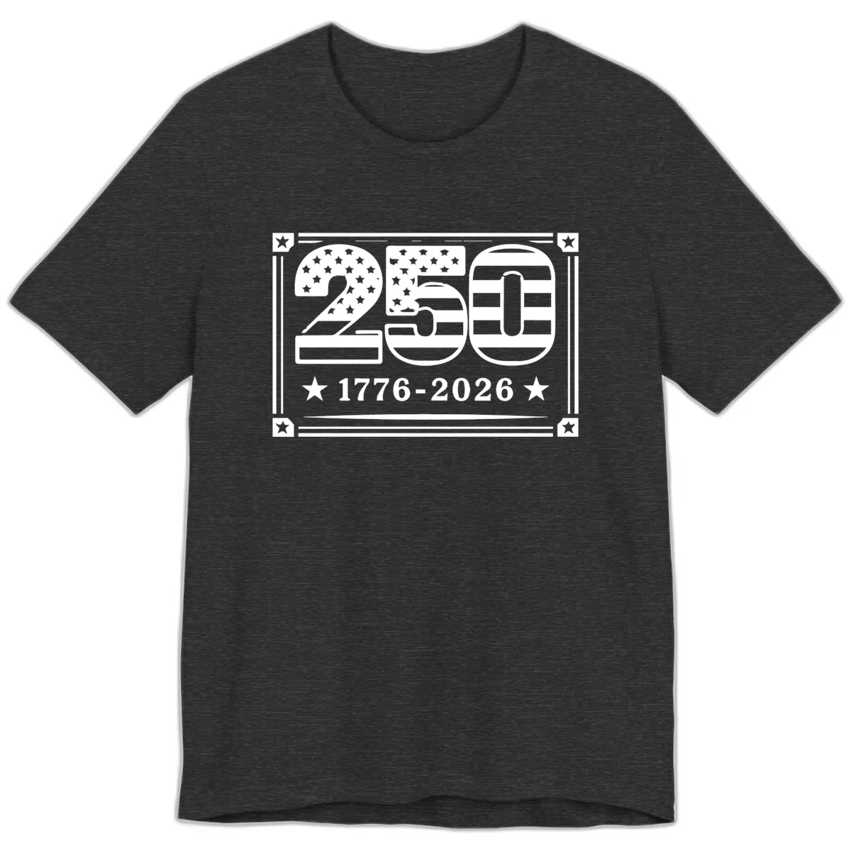 America 250th Anniversary Celebration Premium T-Shirt in Dark Grey Heather
